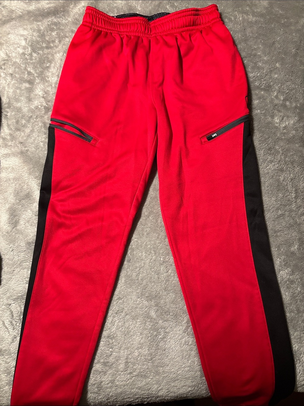 And1 Red Joggers with Black Side Panels